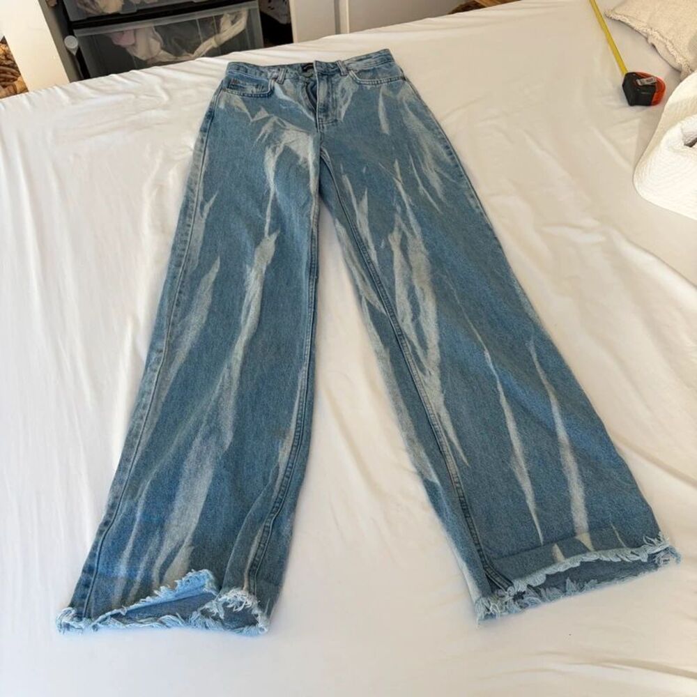 High Waisted PLT Striped Jeans